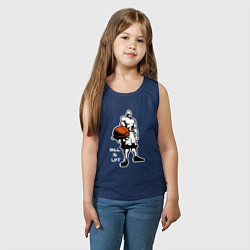 Майка детская хлопок Мяч это жизнь, цвет: тёмно-синий — фото 2