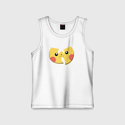 Майка детская хлопок Wu-tang Pikachu, цвет: белый