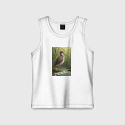 Майка детская хлопок Каждый кулик свое болото хвалит хаки, цвет: белый