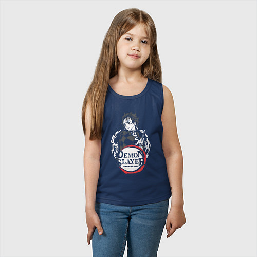 Детская майка Тандзиро кун / Тёмно-синий – фото 3