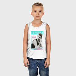 Майка детская хлопок Depeche Mode Dave Gahan - 80s style, цвет: белый — фото 2