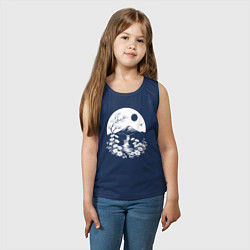 Майка детская хлопок Лунная гармония Фудзи, цвет: тёмно-синий — фото 2