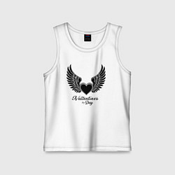 Детская майка Крылья любви: День святого Валентина