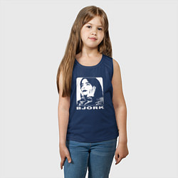 Майка детская хлопок Bjork, цвет: тёмно-синий — фото 2