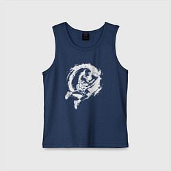 Майка детская хлопок Динамика баскетбола аниме, цвет: тёмно-синий