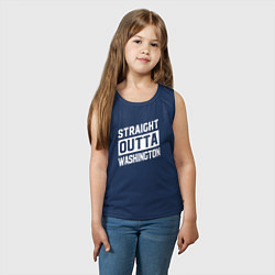 Майка детская хлопок Прямиком из Вашингтона, цвет: тёмно-синий — фото 2