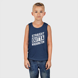 Майка детская хлопок Прямиком из Вашингтона, цвет: тёмно-синий — фото 2