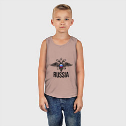 Майка детская хлопок Russia, цвет: пыльно-розовый — фото 2