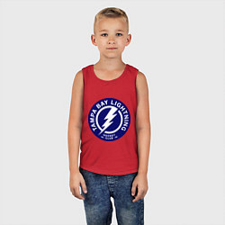 Майка детская хлопок HC Tampa Bay Lightning, цвет: красный — фото 2