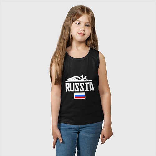 Детская майка Russia / Черный – фото 3