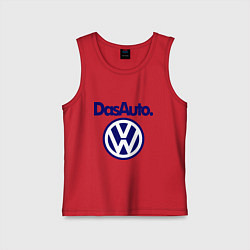 Майка детская хлопок Volkswagen Das Auto, цвет: красный
