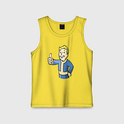 Майка детская хлопок Fallout vault boy, цвет: желтый