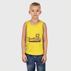Майка детская хлопок Twitch Logo, цвет: желтый — фото 2