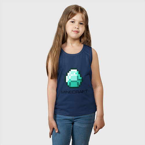 Детская майка Minecraft Diamond / Тёмно-синий – фото 3