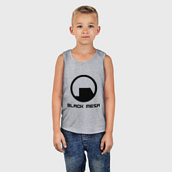 Майка детская хлопок Black Mesa: Logo, цвет: меланж — фото 2