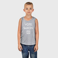 Майка детская хлопок Vote Saxon, цвет: меланж — фото 2