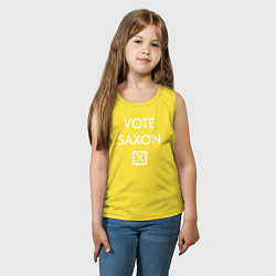 Майка детская хлопок Vote Saxon, цвет: желтый — фото 2