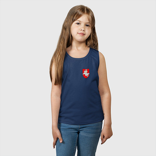 Детская майка Погоня: герб / Тёмно-синий – фото 3