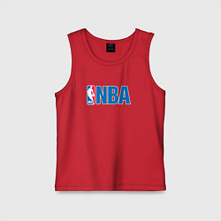 Майка детская хлопок NBA, цвет: красный