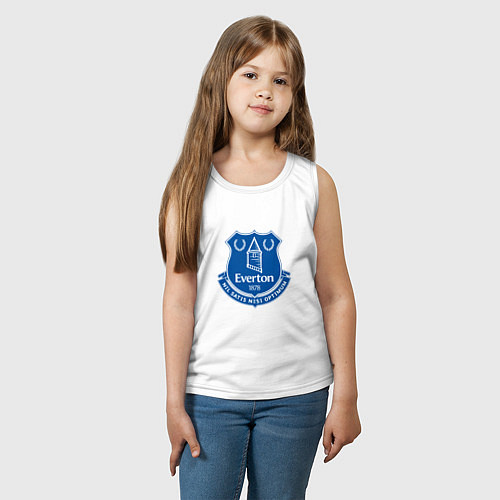 Детская майка Эвертон logo - nil satis nisi optimum / Белый – фото 3