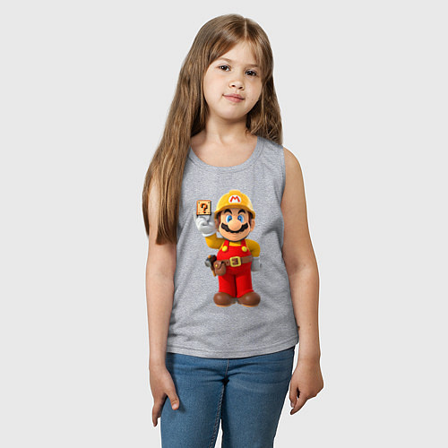 Детская майка Super Mario / Меланж – фото 3