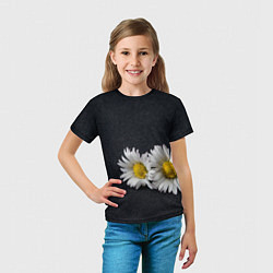 Футболка детская Полевые ромашки, цвет: 3D-принт — фото 2