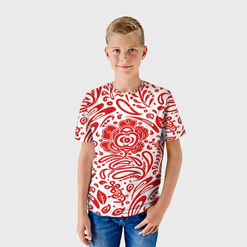 Детская футболка Хохлома / 3D-принт – фото 3