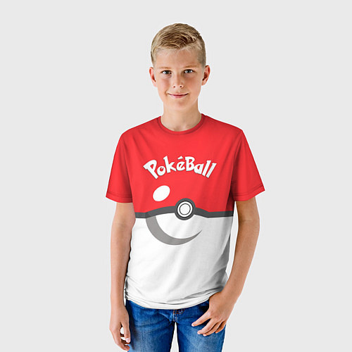 Детская футболка Покеболл - Покемоны / 3D-принт – фото 3