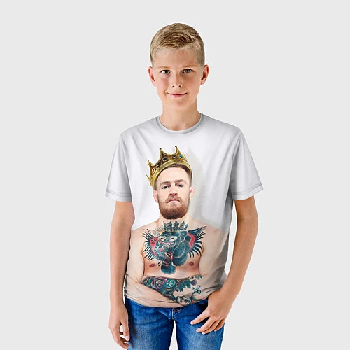 Детская футболка Макгрегор король / 3D-принт – фото 3