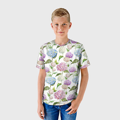 Детская футболка Цветы и бабочки 4 / 3D-принт – фото 3
