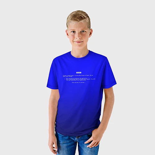 Детская футболка BSOD / 3D-принт – фото 3