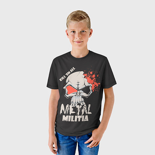 Детская футболка Metal Militia / 3D-принт – фото 3