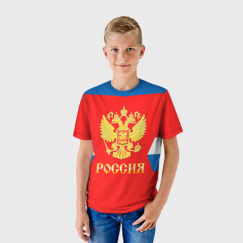 Детская футболка Сборная РФ: #72 BOBROVSKY / 3D-принт – фото 3