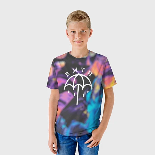 Детская футболка BMTH Rain / 3D-принт – фото 3