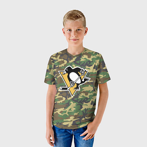 Детская футболка Penguins Camouflage / 3D-принт – фото 3