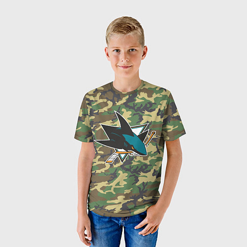 Детская футболка Sharks Camouflage / 3D-принт – фото 3