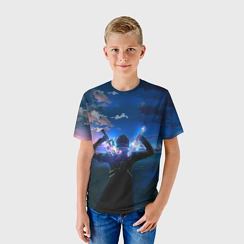 Детская футболка Мастера меча онлайн / 3D-принт – фото 3