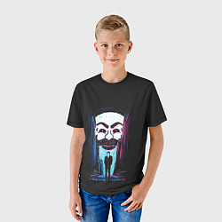 Футболка детская Mr Robot: Anonymous, цвет: 3D-принт — фото 2