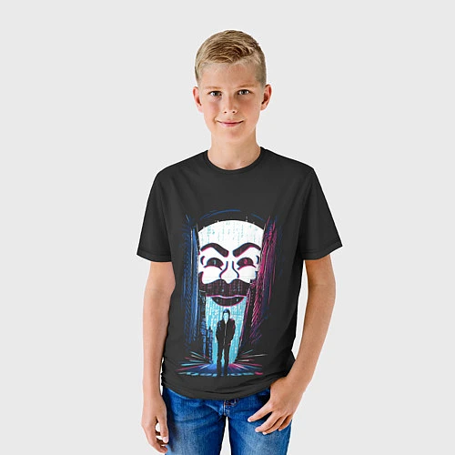 Детская футболка Mr Robot: Anonymous / 3D-принт – фото 3