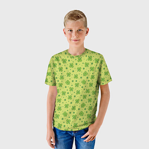 Детская футболка Клевер / 3D-принт – фото 3