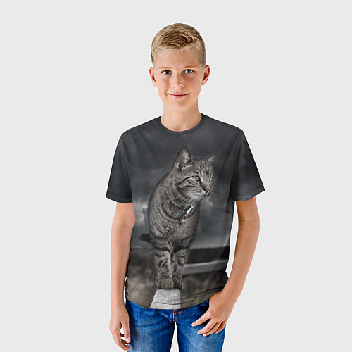 Детская футболка Кот / 3D-принт – фото 3