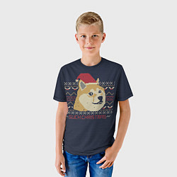 Футболка детская Doge Such Christmas, цвет: 3D-принт — фото 2