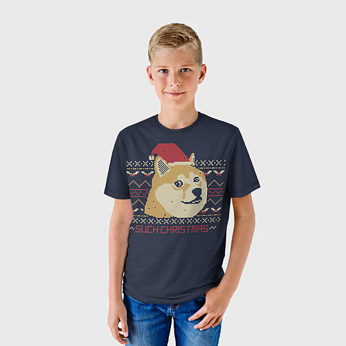 Детская футболка Doge Such Christmas / 3D-принт – фото 3