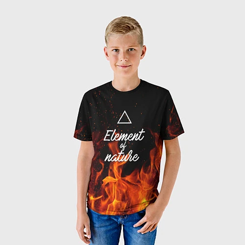 Детская футболка Стихия огня / 3D-принт – фото 3