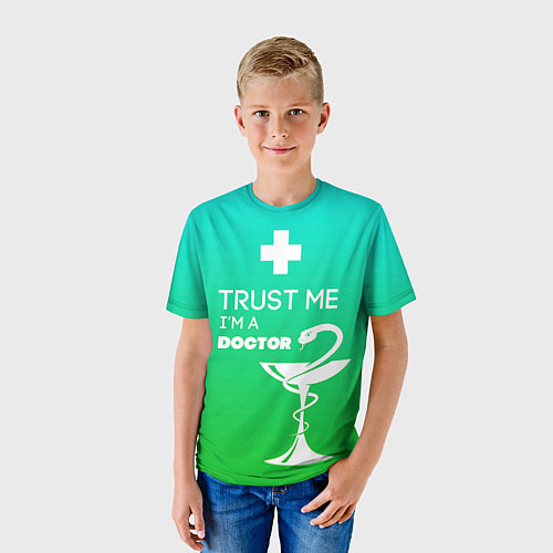 Детская футболка Trust me, i'm a doctor / 3D-принт – фото 3