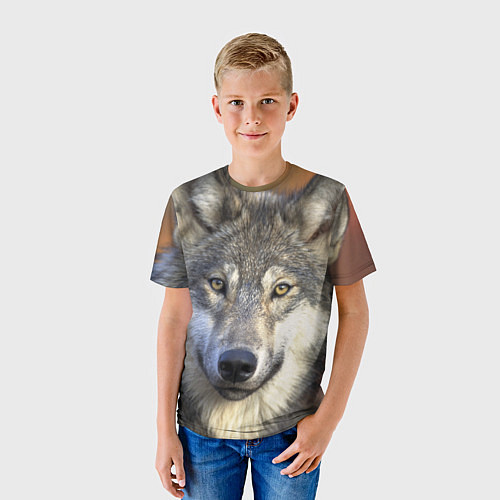 Детская футболка Улыбка волка / 3D-принт – фото 3