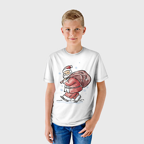 Детская футболка Дед мороз / 3D-принт – фото 3