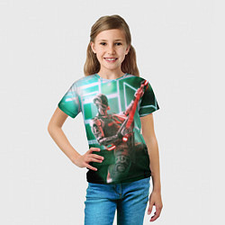 Футболка детская Iron Maiden: Rocker Robot, цвет: 3D-принт — фото 2