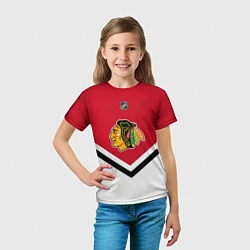 Футболка детская NHL: Chicago Blackhawks, цвет: 3D-принт — фото 2
