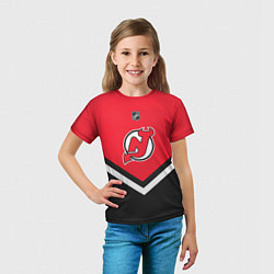 Футболка детская NHL: New Jersey Devils, цвет: 3D-принт — фото 2
